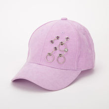Snapback cap woman baseball cap With Steel Rings Solid baseball cap hip hop hats women snapback gorras de bisbol #63 GS