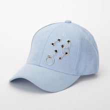 Snapback cap woman baseball cap With Steel Rings Solid baseball cap hip hop hats women snapback gorras de bisbol #63 GS