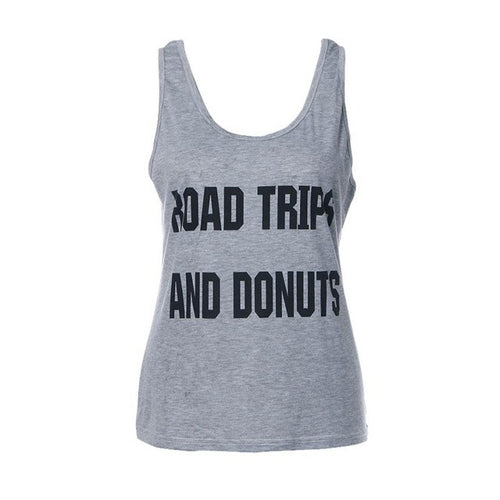 Tank Top Womens Letter Print Vest Top Casual Tank Tops Sleeveless T-Shirt Female camisetas mujer #43 GS