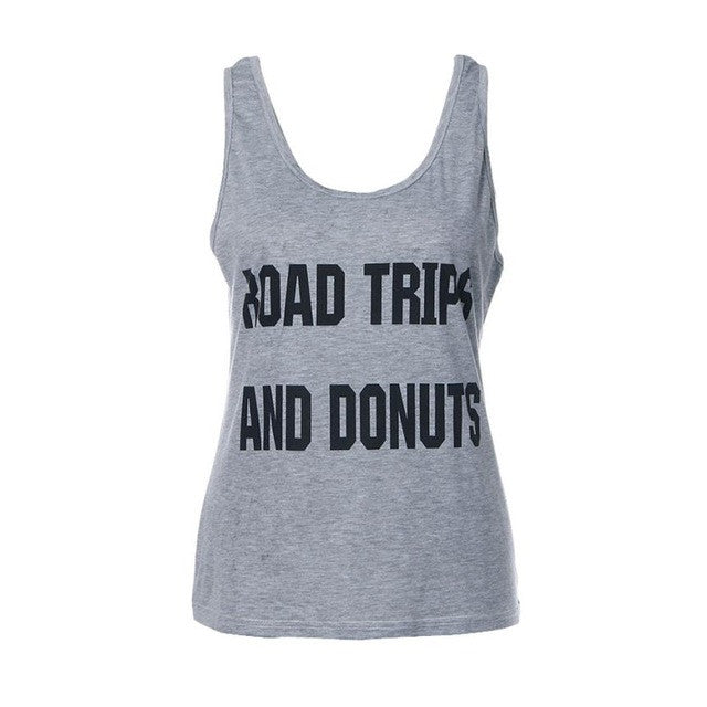 Tank Top Womens Letter Print Vest Top Casual Tank Tops Sleeveless T-Shirt Female camisetas mujer #43 GS
