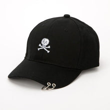 Baseball Cap Women Skull Embroidered Snapback Hat Adjustable Baseball Cap With Ring Women Hat czapki #63 GS