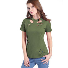 Camisetas Mujer  Tops Women White T Shirt Women Short Sleeve O Neck Hole Harajuku Solid Casual Tee Shirt Femme #23 GS