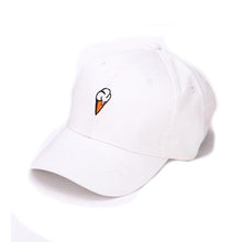Hat Women Peaked Hat HipHop Ice Cream Embroidery Snapback Caps Female Baseball Cap adjustable Pink White Black Gorras #63 GS