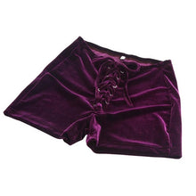Shorts Women  Fashion Lacing Bandage Velvet Short Femme Slim Sexy High Waist Clubwear Short Pant Women Bottoms #63 GS