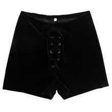Shorts Women  Fashion Lacing Bandage Velvet Short Femme Slim Sexy High Waist Clubwear Short Pant Women Bottoms #63 GS