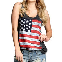 Sleeveless Tank Top For Womens Fashion  Flag Print Sexy Tank Tops Vest Tee Tops Female #23 GS