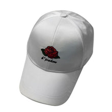 Baseball Hats Women Embroidery Rose Cotton Snapback Caps Hip Hop Hats Female Black White Pink Casquette#23 GS