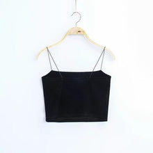 Style  Fahsion velvet Sexy Sling Sleeveless Women Tank Tops Short Solid Vest Crop Tops Cami Female #23 GS