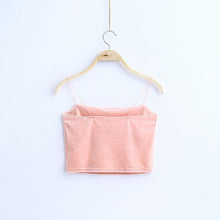 Style  Fahsion velvet Sexy Sling Sleeveless Women Tank Tops Short Solid Vest Crop Tops Cami Female #23 GS