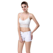 Style Crop Top  Sexy Women's Lace Cut Out Padded Bra Crop Top Club Bralette Bustier Strappy Vest Black White #23 GS