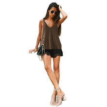Style Solid Tank Top Women  V Neck Vest Velvet Sexy strappy bralet sleeveless tank tops Camisole #1207 GS