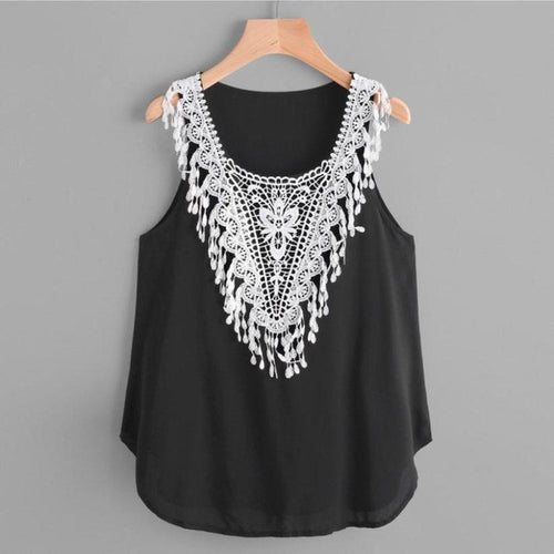 Tank Tops Women  New Chiffon Sexy Sleeveless Vest Tops Female Clothing Plus Size S-2XL #23 GS