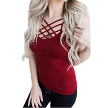 Tops  Women Sexy Hollow Out Vest Sleeveless Solid Camisole Tank Tops For Women T Shirt Female Cropped Feminino #23 GS