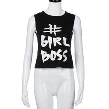 Woman Fashion Tops  Ladies Tee Shirts Casual Letter Sleeveless O Neck Short T-shirt Women poleras mujer #03 GS