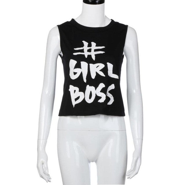 Woman Fashion Tops  Ladies Tee Shirts Casual Letter Sleeveless O Neck Short T-shirt Women poleras mujer #03 GS