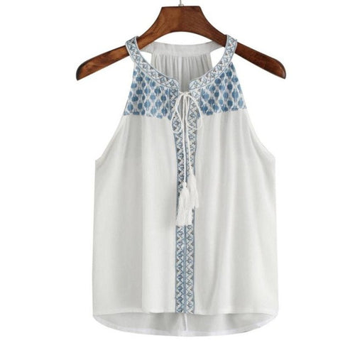 Women Casual Sleeveless Lace Bandage Women Crop Top Sleeveless Print Vest Cami Tank Top Women  #418 GS