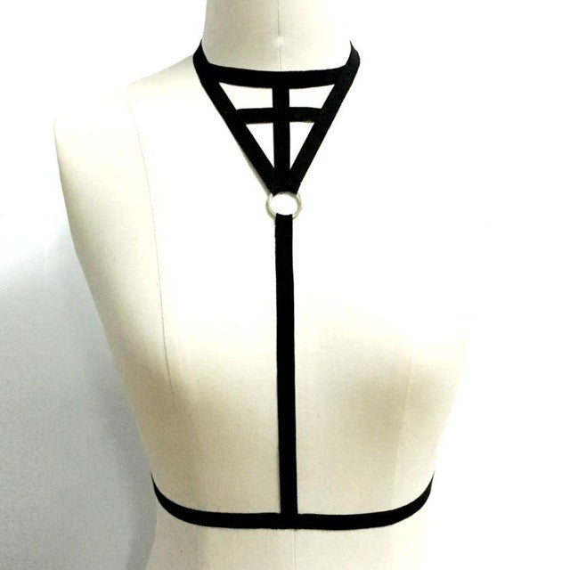 Women sexyd Bandage Halter Neck Bra Exotic sexy lingerie Bandage Gothic Lingerie bralette Crop Top Ladies #23 GS