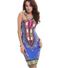 dress  Women Traditional African Boho Print Bodycon Sexy women Sleeveless one size Dresses Ladies vestidos mujer GS