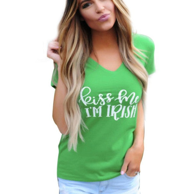 style  Letter Women  Fashion Casual T Shirt Print Short Sleeve T-Shirt Female camisetas mujer #23 GS