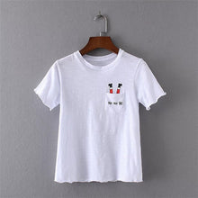 T Shirt Women  New Summer Funny Handstand Print Female T-Shirt Women White tshirt O-neck Short Sleeve Casual Top Tees 72437 GS