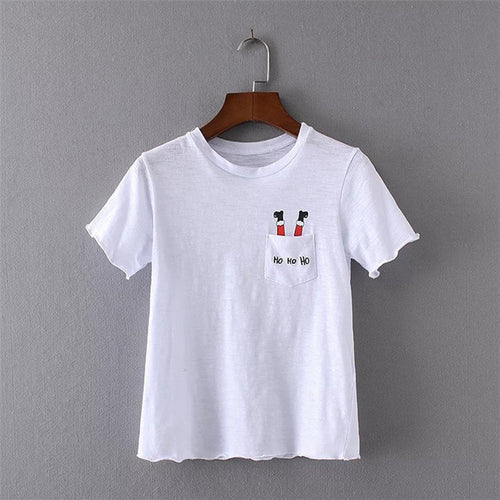 T Shirt Women  New Summer Funny Handstand Print Female T-Shirt Women White tshirt O-neck Short Sleeve Casual Top Tees 72437 GS