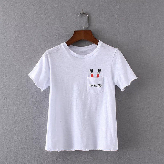 T Shirt Women  New Summer Funny Handstand Print Female T-Shirt Women White tshirt O-neck Short Sleeve Casual Top Tees 72437 GS