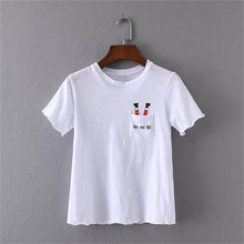 T Shirt Women  New Summer Funny Handstand Print Female T-Shirt Women White tshirt O-neck Short Sleeve Casual Top Tees 72437 GS