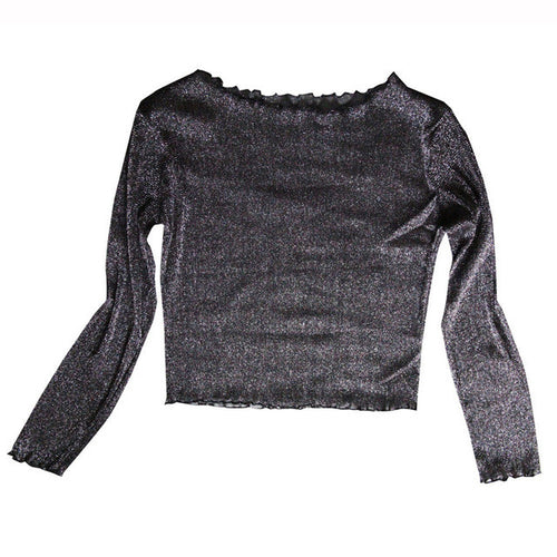 Transparent Sexy Women T-Shirts Long Sleeve Slim Thin Basic Ladies Tops camisas femininas  tee shirt femme #1215 GS