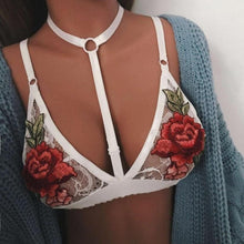 Trendy Crop Tops women  Women Halter Neck Lace Embroidered Appliques Floral Bralette Unpadded Sexy Cropped Women  #01 GS