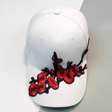 Unisex Women Baseball Cap   Women Men Couple Plum Blossom Snapback Hip Hop Flat Hats Black White Casquette Bone #01 GS