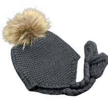 Children Cute beanies knitted wool Skullies casual Hats For Boys Girls Faux fur pompom solid cap Kids Gorros GS