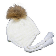 Children Cute beanies knitted wool Skullies casual Hats For Boys Girls Faux fur pompom solid cap Kids Gorros GS
