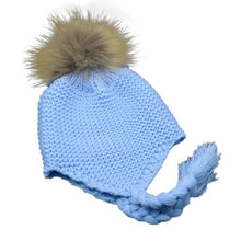 Children Cute beanies knitted wool Skullies casual Hats For Boys Girls Faux fur pompom solid cap Kids Gorros GS