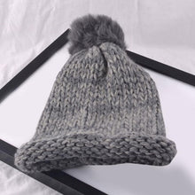 Cap Women  Knitted Wooling Solid Cap  Pompon Ball Hats for Women Warm Braided Beanie Hat Cap Female #1129 GS