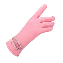 Gloves Solid Lace Cotton Gloves For Women Wrist Length fashion Mittens Gloves Female Women's Gloves Guantes GS