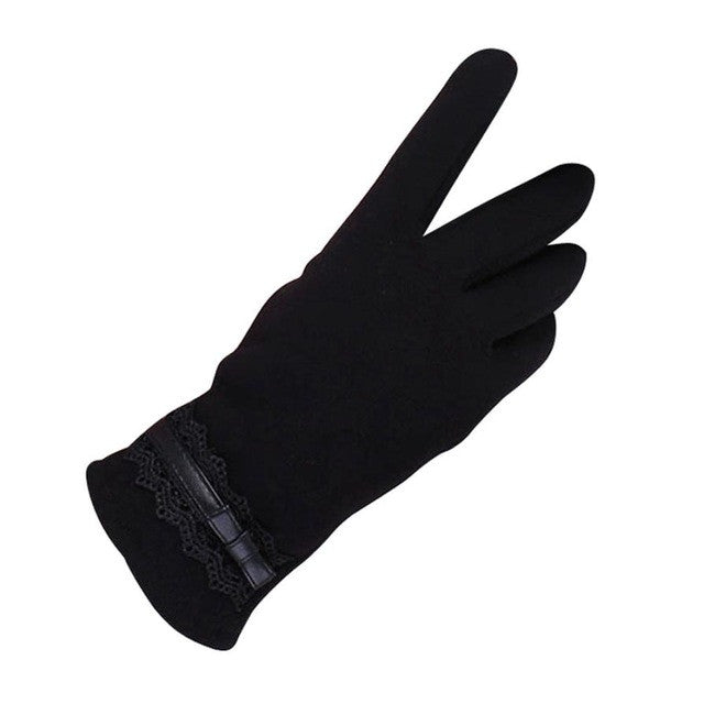 Gloves Solid Lace Cotton Gloves For Women Wrist Length fashion Mittens Gloves Female Women's Gloves Guantes GS
