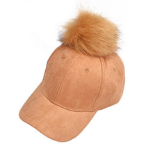 Baseball Cap  New Fashon Women Cotton Raccoon Fur Ball Hip Hop Casual Snapback Women Cap gorras bones &22 GS