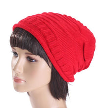 Warm Knitting Wool Women Crochet Simple Desgin Outdoors Solid Elastic Beanies Female Hats Women #1129 GS