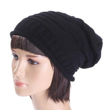 Warm Knitting Wool Women Crochet Simple Desgin Outdoors Solid Elastic Beanies Female Hats Women #1129 GS