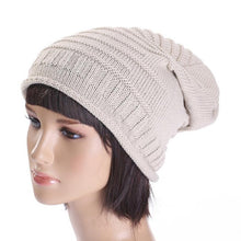 Warm Knitting Wool Women Crochet Simple Desgin Outdoors Solid Elastic Beanies Female Hats Women #1129 GS