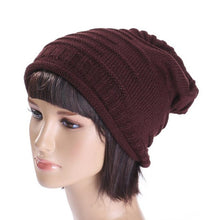 Warm Knitting Wool Women Crochet Simple Desgin Outdoors Solid Elastic Beanies Female Hats Women #1129 GS