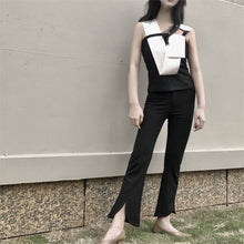 Woherb  New Fashion Woman Shirts Hollow Out Blouse Shirt Black/White Patchwork Women Bouses Woman Tops Plus Size 72740 GS