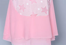 Woherb Casual Chiffon Tops  Short Sleeves O-neck Long Shirts Printing Patchwork Women Summer Blouses Plus Size 4XL 33102 GS