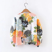 Woherb Chrysanthemum Print Chiffon Blouses New  Fashion Summer Elegant Blouse Ladies Blusas Plus Size Women Tops 72769 GS
