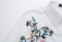 Woherb European Style Floral Embroidery Blouses New  Fashion White Elegant Blouse Ladies Blusas Women Tops Plus Size 72761 GS