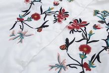 Woherb European Style Floral Embroidery Blouses New  Fashion White Elegant Blouse Ladies Blusas Women Tops Plus Size 72761 GS