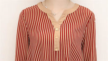 Woherb Fashion Batwing Sleeves Stripe Blouse  V-neck Patchwork Shirt Button Design Office Lady Plus Size Chiffon Tops 33104 GS