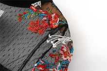 Woherb Floral Embroidery Chiffon Blouses New  Fashion Patchwork Lace Tulle Blouse Ladies Blusas Women Tops Plus Size 72762 GS