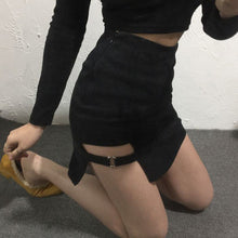 Woherb Hot  Fashion  Korean Darkness Style Women Pencil Skirts Metal Buckle Skirt Female Sexy Mini Skirt Retro 72736 GS