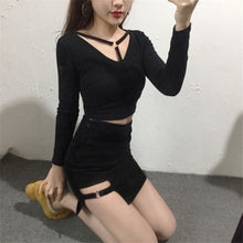 Woherb Hot  Fashion  Korean Darkness Style Women Pencil Skirts Metal Buckle Skirt Female Sexy Mini Skirt Retro 72736 GS